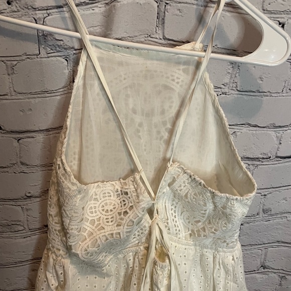 Anthropologie HD In Paris White Crochet Halter Maxi Dress - Picture 5 of 7